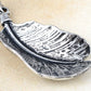 Antique Inspire Etched Leaf Like Feather Quill Drop Earrings