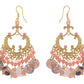 Boho Tribal Gold Turquoise Blue Seashell Chandelier Goddess Earrings - ALILANG.COM