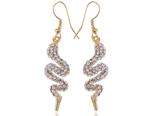 Beautiful Stunning Snake Dangle Fishhook Earrings