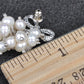 Petite Pearl Cluster Bow Pierced Earrings