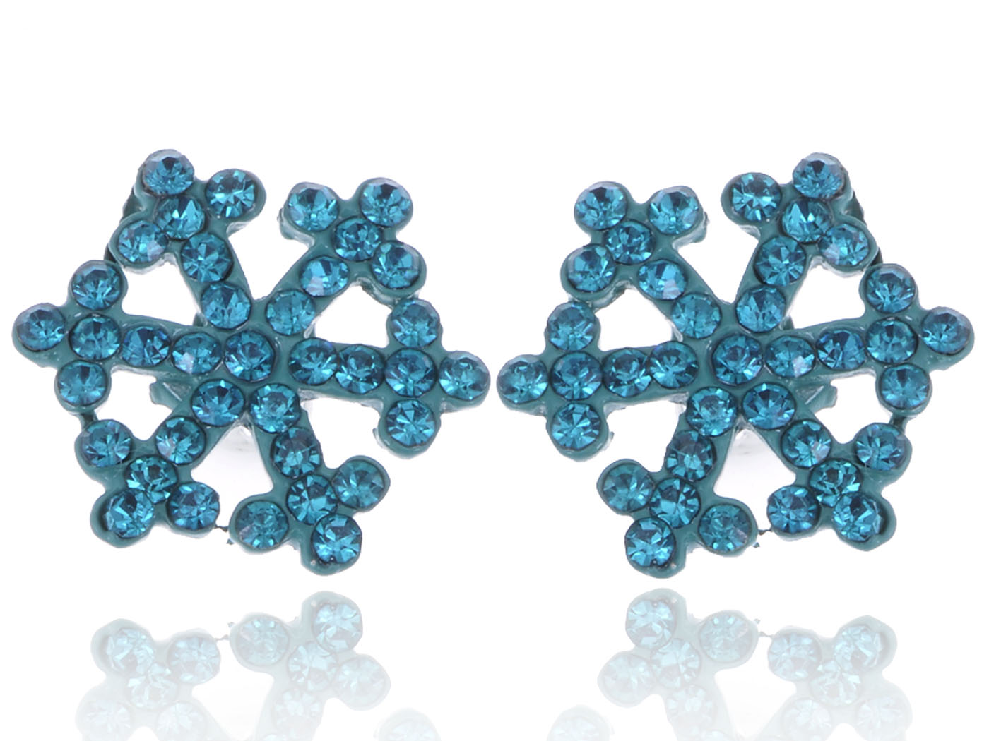 Zircon Snowflake Ice Freezing Cold Element Earrings