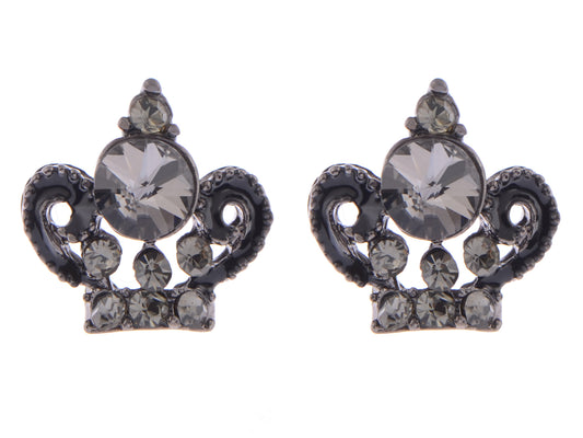 Fancy Royal Crown Princess Family Element Earrings