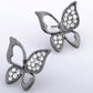 Colored Asymmetrical Cut Out Butterfly Element Earrings