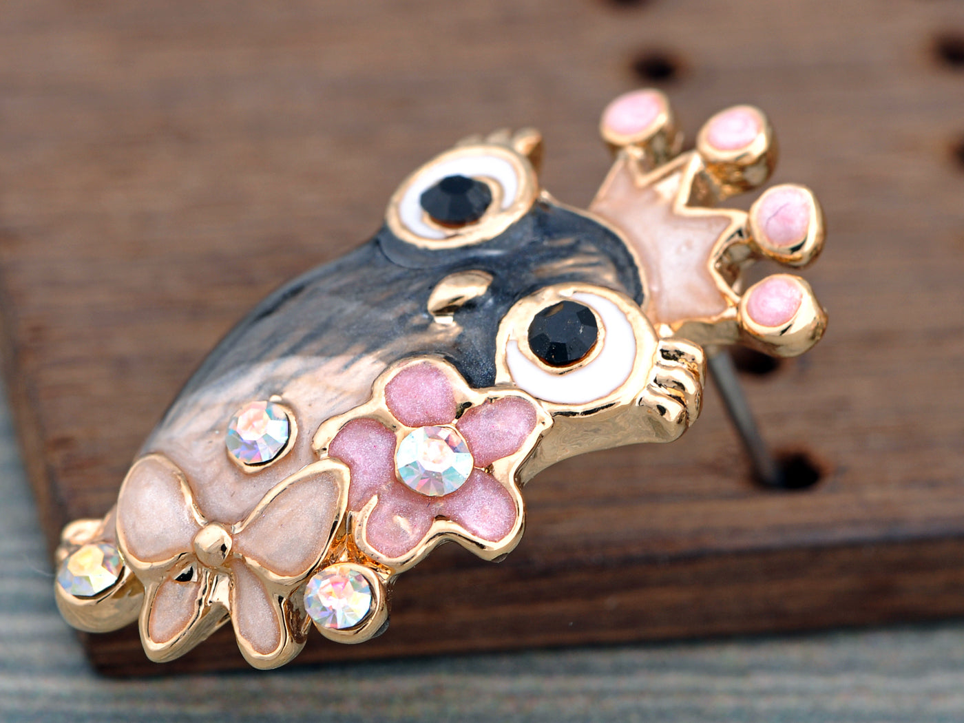 Queen Girly Owl Flower Element Earrings