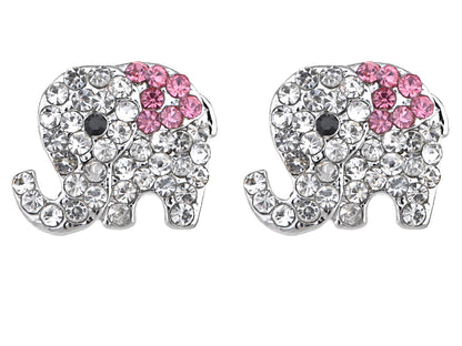 Colored Elephant Stud Earrings