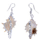 Multicolor Accent Ocean Seashell Couch Mermaid Sea Witch Drop Dangle Earrings
