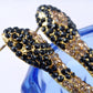 Topaz Black Encrusted Slithering Snake Pair Earrings