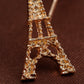 Eiffel Tower Paris France Button Earrings