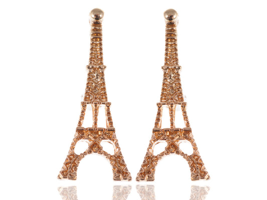 Eiffel Tower Paris France Button Earrings