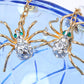 Petite Creepy Elements Spider Drop Earrings