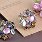 Multicoloured Jewels Sprouting From Leaves Delight Magic Of This World Earrings
