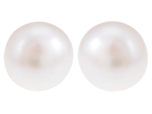 Off-White Faux Pearls Stud Earrings