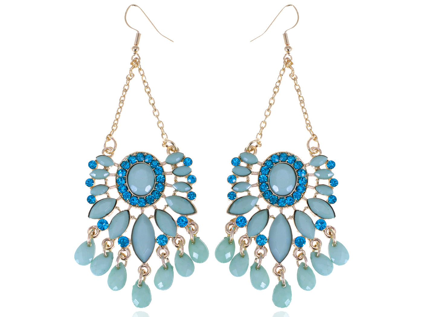 Vintage Bohemian Dangle Earrings Pendant Earrings Blue Bead Pendant Earrings For Women And Girls