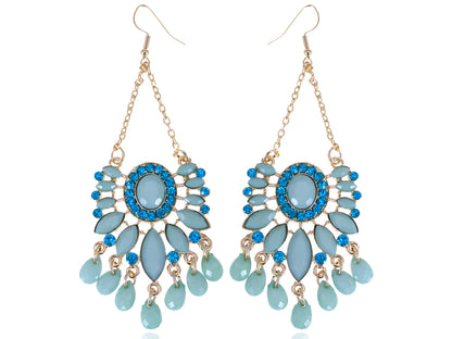 Vintage Bohemian Dangle Earrings Pendant Earrings Blue Bead Pendant Earrings For Women And Girls