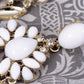 Royal Chalky White Bead White Earrings