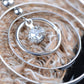 Silver Square Dangle Earrings Wedding Bridal