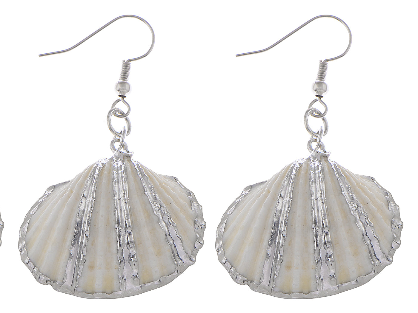 Seashell Half Shells Ocean Inspo Design Drop Earrings