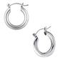 Alilang 14K Gold Plated Round Hoop Earrings for Womens Girls, Chunky Thick Huggie Earrings with 925 Sterling Silver Post for Sensitive Ears