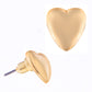 Alilang 14K Gold Plated Heart Shapes Stud Earrings with 925 Sterling Silver Post for Womens Girls Sensitive Ears