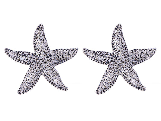 Alilang Women's Starfish Textured Stud Earrings Nautical Jewelry Gifts for Women and Teen Girls