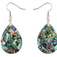 Alilang Mosaic Harmony Natural Abalone Shell Handmade Dangle Earrings Shell Jewelry