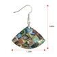 Alilang Mosaic Harmony Natural Abalone Shell Handmade Dangle Earrings Shell Jewelry