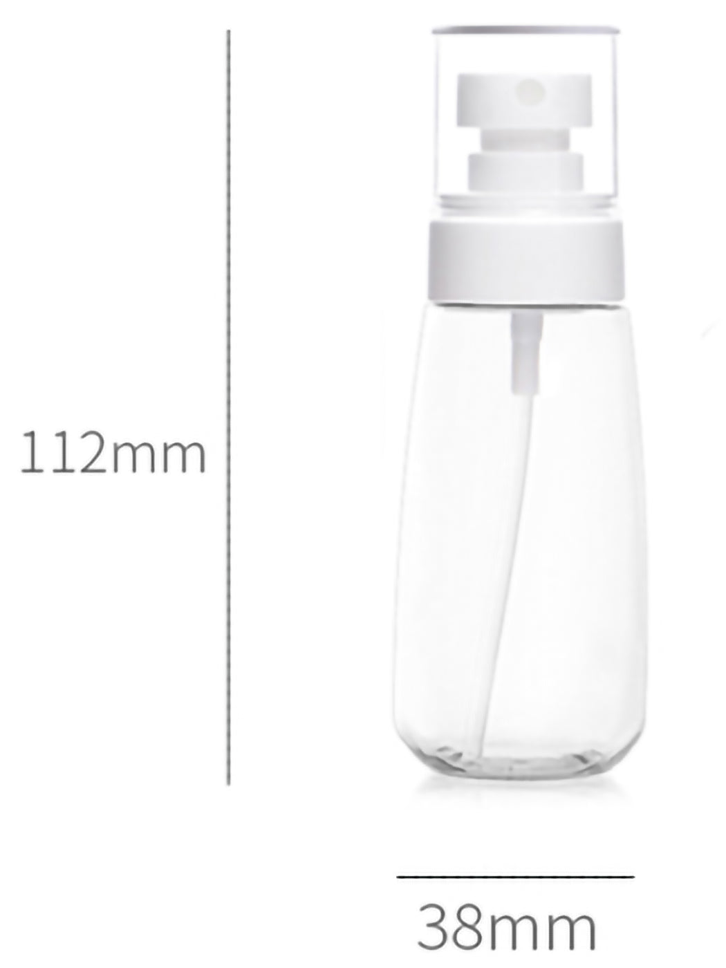Plastic Clear Spray Bottle Refillable Container for Essential Oils