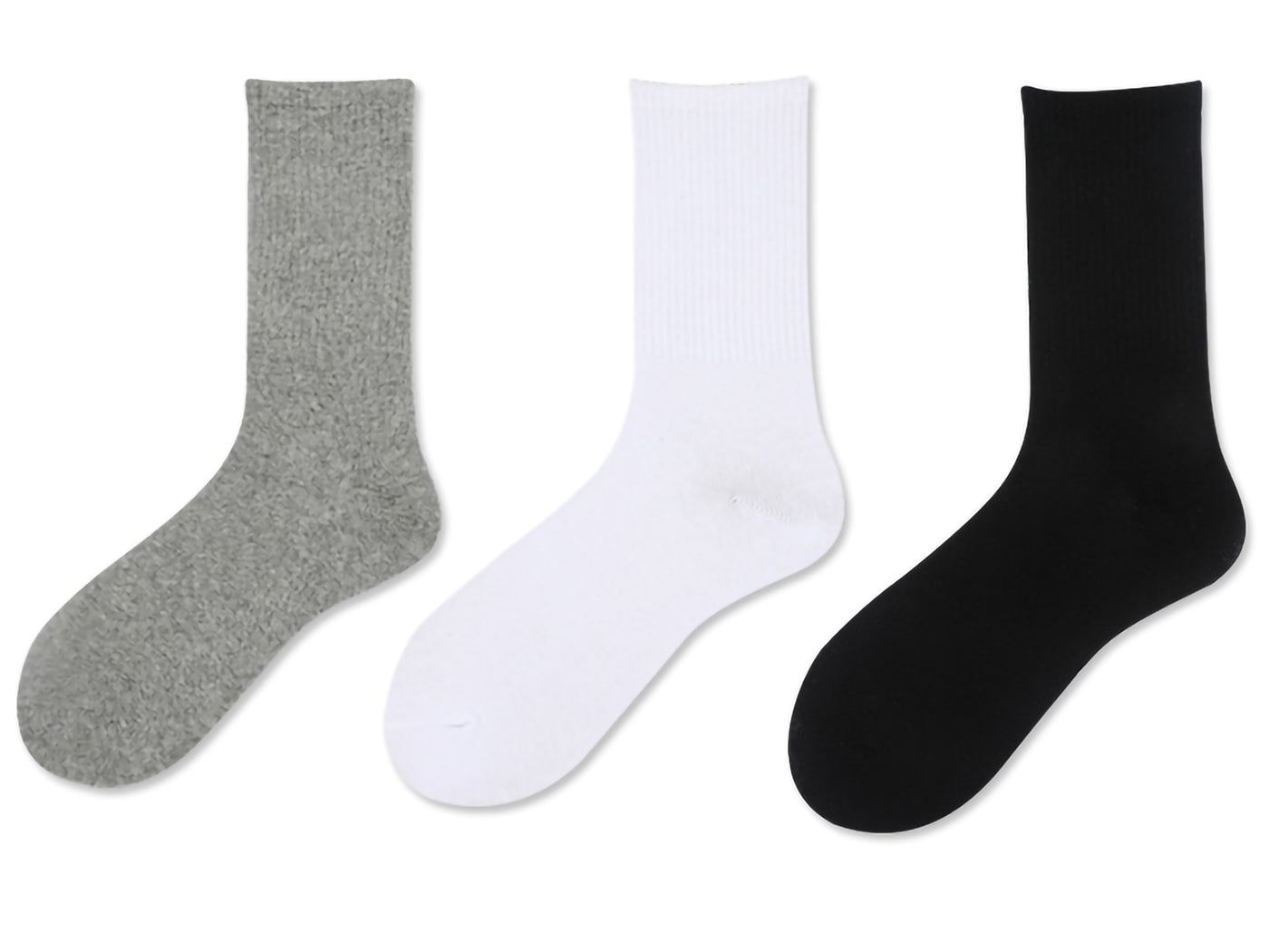 Crew Simple Solid Cotton Causal Socks