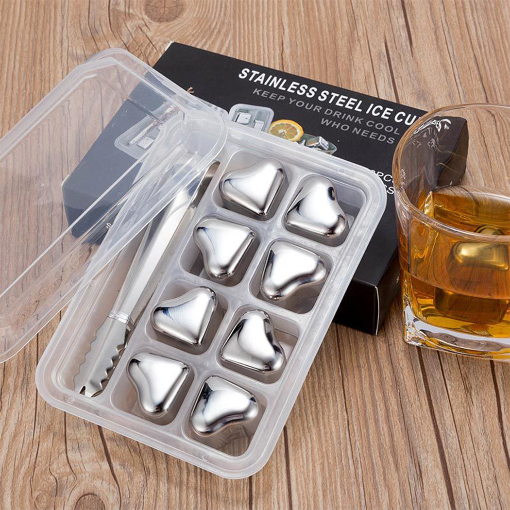 Stainless Steel Chilling Cubes Reusable Ice Cube Whiskey Stones