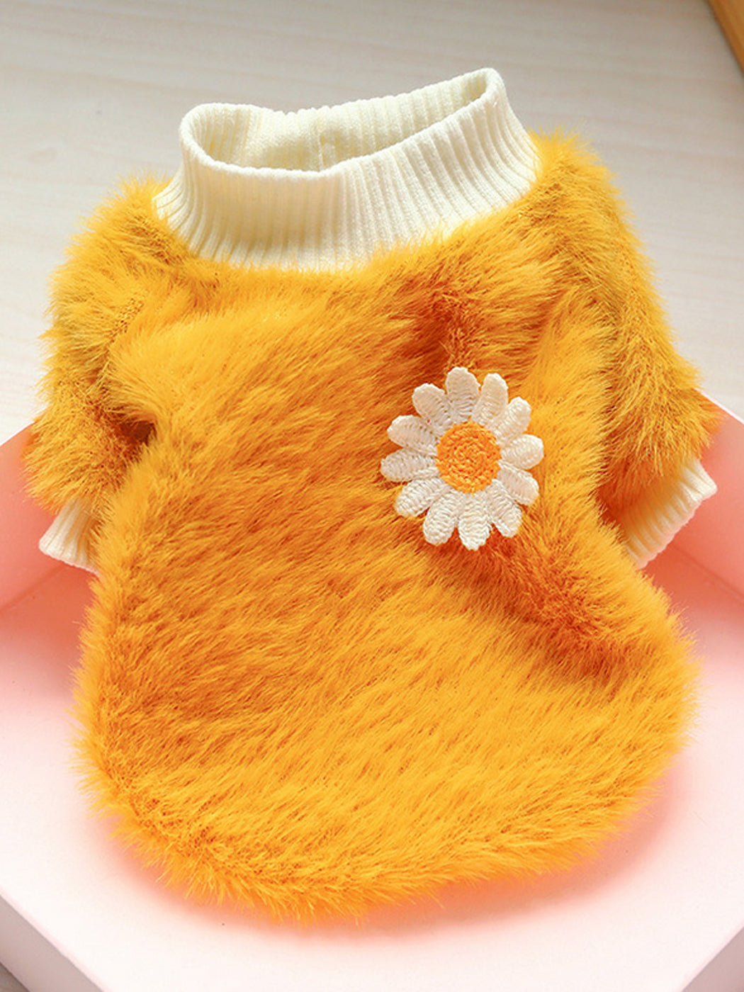 Pet Dog Fluffy Sweater Shirt | Flower Petal Design