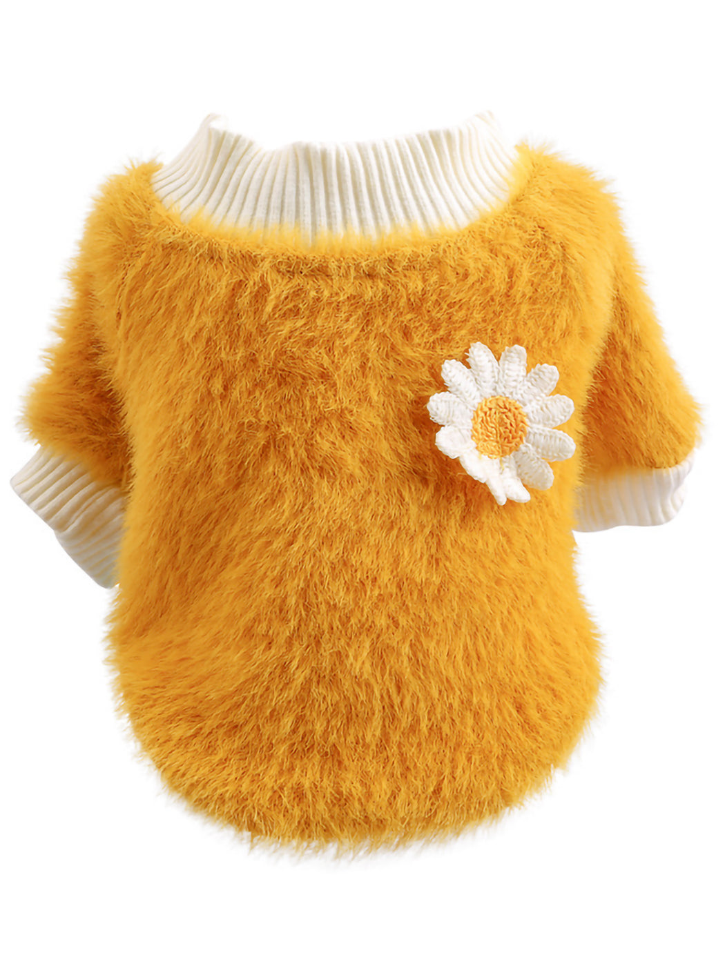 Pet Dog Fluffy Sweater Shirt | Flower Petal Design