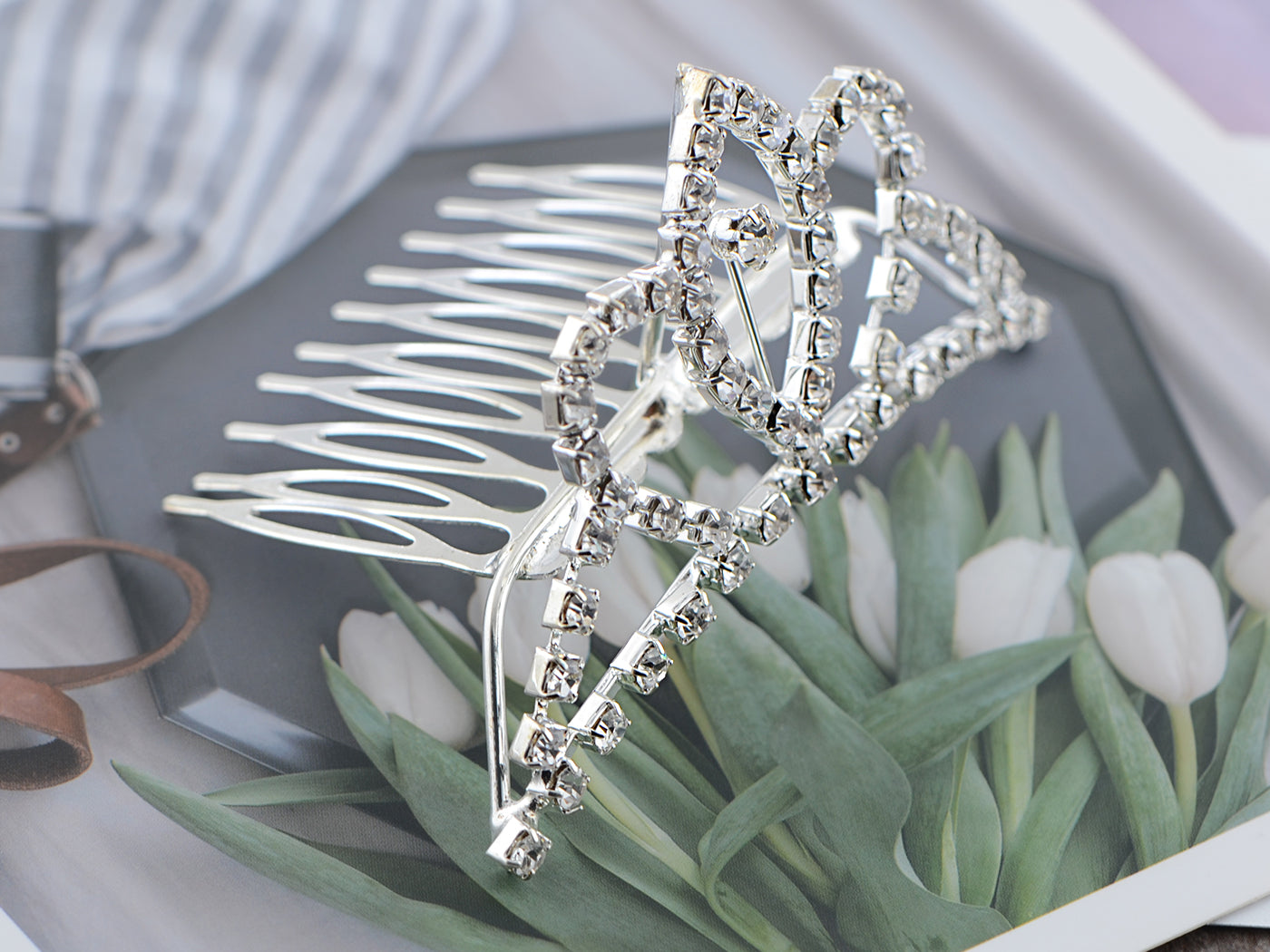 Girl Bridesmaid Bridal Princess Crown Comb Tiara Hair Clips For Party Favor