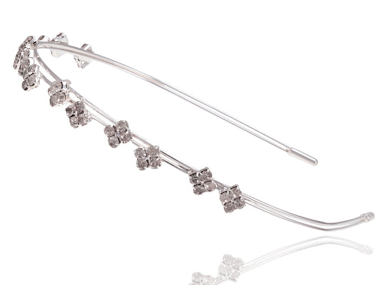 Princess Style Silver Diamond Like Hair Piece Headband