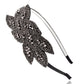 1920S Black Beaded Leaf Flapper Headband - ALILANG.COM