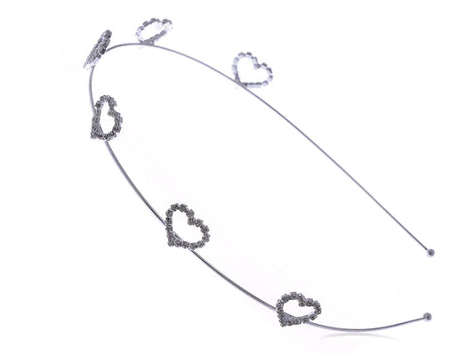 Lovely Princess Bridal Wedding Six Heart Hair Piece Headband