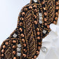 Brown Vintage Retro Flapper Beaded Head Band Piece