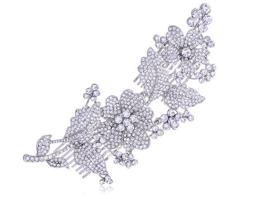 Flower Leaf Bridal Long Hair Comb