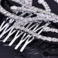 Silver Genuine Encrusted Leaf Skeleton Bridal Hair Comb