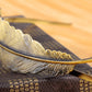 Vintage Bohemian Bronze Single Carved Bird Feather Head Band