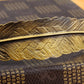Vintage Bohemian Bronze Single Carved Bird Feather Head Band