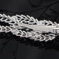 Silver Zirconnia Gatsby Leaf Bridal Prom Hair Clip Pin
