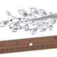 Silver Zircon Bridal Prom Leaf Hair Clip Pin