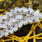 Silver Zircon Czech Bridal Hair Clip Pin