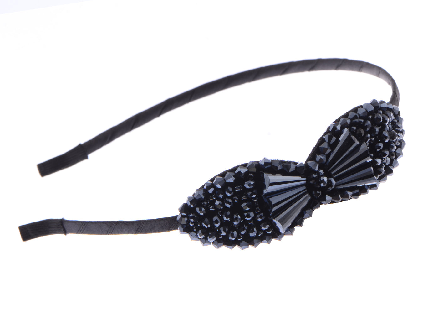 Vintage Ribbon Bow Beads 1920S Flapper Headband For Girls