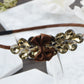 Yellow Citrine Ribbon Bow Headband Clip For Women Gift