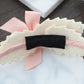 Yellow Citrine Ribbon Bow Headband Clip For Women Gift