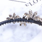 Women Girls Teeth Comb Plastic Black Flower Hairband Headband