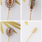 Retro Silver Hat Pin Hollow-out Design Long Stick Pin Vintage Style Fashion Accessories