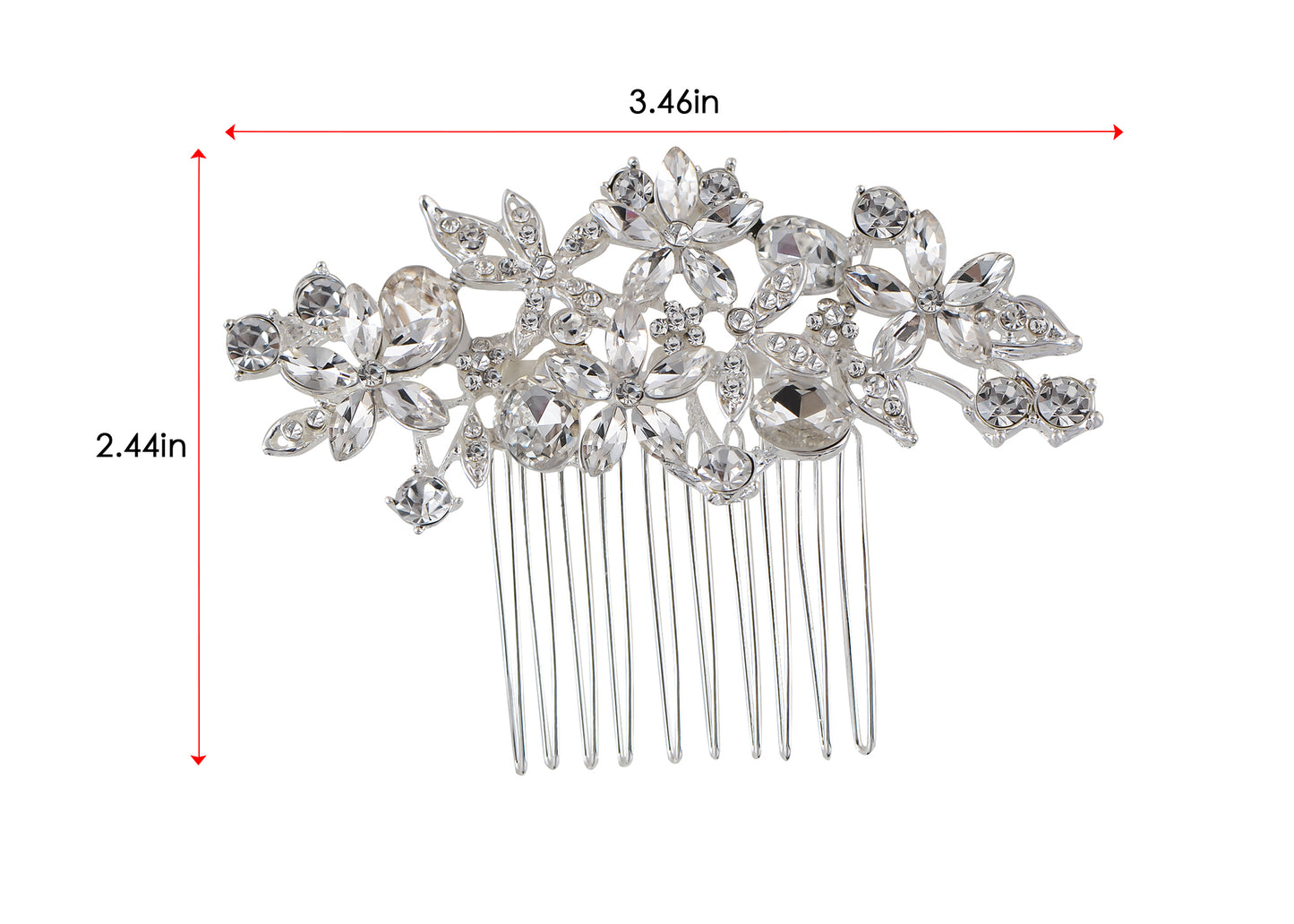 Alilang Wedding Hair Comb Rhinestones Crystal Vintage Bridal Hair Clips Accessories