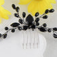 Alilang Women Black Rhinestone Hair Comb Bridal Wedding Hair Accessory Crystal Gift Party Headpiece